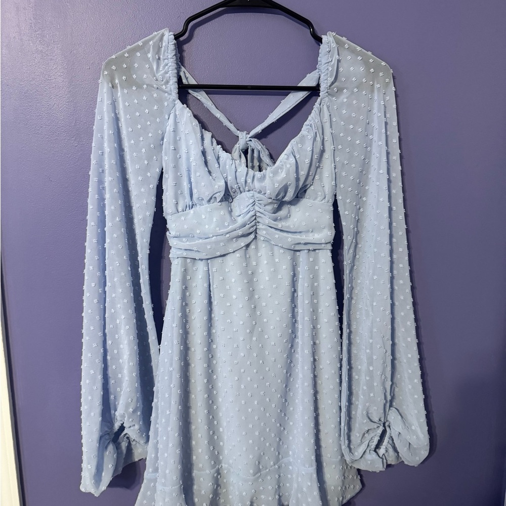 Light Blue Long Sleeve Blouse Lucy in the sky